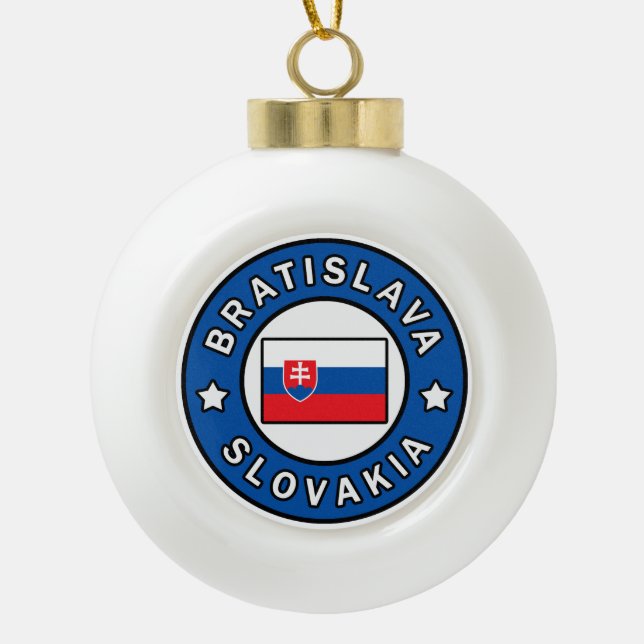 Adorno De Cerámica Tipo Bola Bratislava Eslovaquia (Anverso)