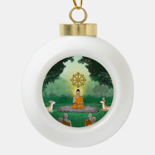 Adorno De Cerámica Tipo Bola Buda, Dharma, Ornamento de Navidad de Sangha