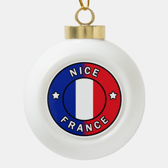 Adorno De Cerámica Tipo Bola Buena Francia (Anverso)