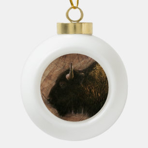 Adorno De Cerámica Tipo Bola Búfalo de venado de madera
