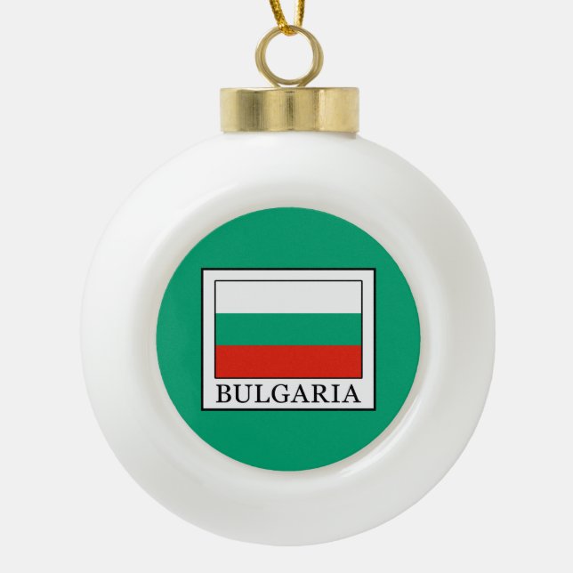 Adorno De Cerámica Tipo Bola Bulgaria (Anverso)