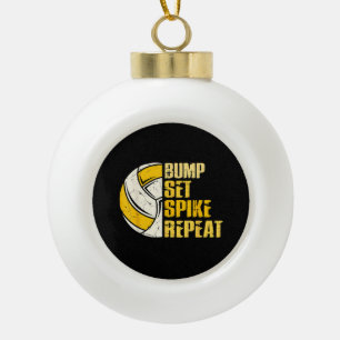 Adorno De Cerámica Tipo Bola Bump Set Spike Repetir Voleibol Divertido