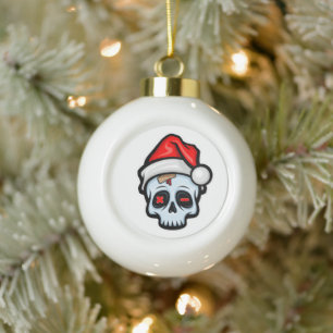 Adorno De Cerámica Tipo Bola Burla de Navidades divertidos, estilo Personalizad
