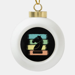 Adorno De Cerámica Tipo Bola Caballo de Ajedrez Retro
