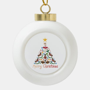 Adorno De Cerámica Tipo Bola Caballo de rock de navidad