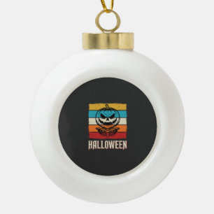Adorno De Cerámica Tipo Bola Calabaza De Halloween Cráneo Retro Vintage