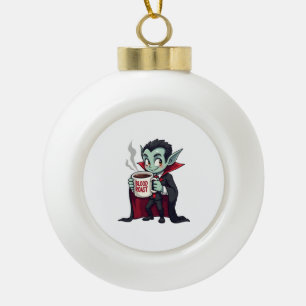 Adorno De Cerámica Tipo Bola Camisa de vampiro amante del café � Latte espeluzn