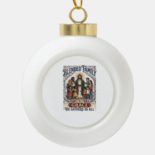Adorno De Cerámica Tipo Bola Camiseta Cristiana de Familia Mixta de Jesús