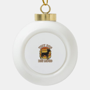 Adorno De Cerámica Tipo Bola Camiseta de Amante de Chihuahua Grabado Retro Humo