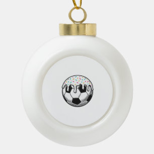 Adorno De Cerámica Tipo Bola Camiseta de Balón de Fútbol con Hielo que Gotea Vi