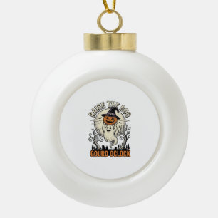 Adorno De Cerámica Tipo Bola Camiseta de calabaza fantasma Grabado vintage de H
