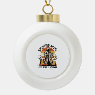 Adorno De Cerámica Tipo Bola Camiseta de cementerio espeluznante con segador de