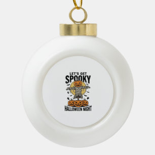 Adorno De Cerámica Tipo Bola Camiseta de Espantapájaros de Calabaza Gráfica Vin