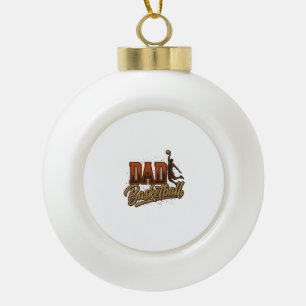 Adorno De Cerámica Tipo Bola Camiseta de grabado vintage de baloncesto de papá