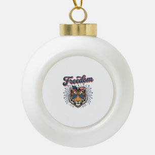 Adorno De Cerámica Tipo Bola Camiseta de grabado vintage patriota Tigre de la L