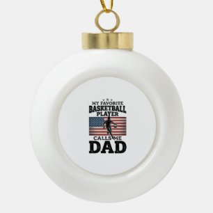 Adorno De Cerámica Tipo Bola Camiseta de grabado vintage patriótica para papá d