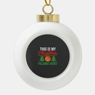 Adorno De Cerámica Tipo Bola Camiseta de pijama de Navidad de baloncesto