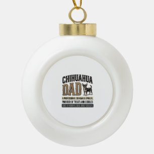 Adorno De Cerámica Tipo Bola Camiseta Diseño Vintage Padre Chihuahua Amante Per