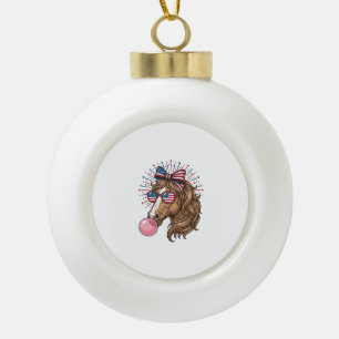Adorno De Cerámica Tipo Bola Camiseta Vector Vintage Goma de Burbuja Caballo Pa