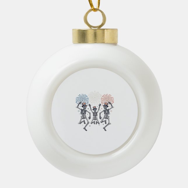Adorno De Cerámica Tipo Bola Camiseta Vintage de Fuegos Artificiales de Esquele (Anverso)