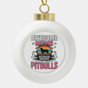 Adorno De Cerámica Tipo Bola Camiseta Vintage de Perro Amante de Australian She