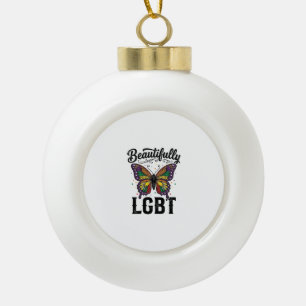 Adorno De Cerámica Tipo Bola Camiseta Vintage Orgullo Mariposa LGBT Hermosa_1