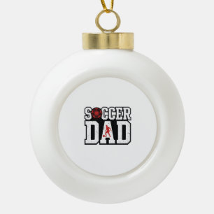 Adorno De Cerámica Tipo Bola Camiseta Vintage Soccer Dad Distressed Sports Typo