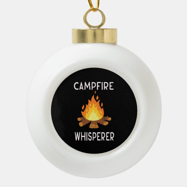 Adorno De Cerámica Tipo Bola Camping - Campfire Whisperer (Anverso)