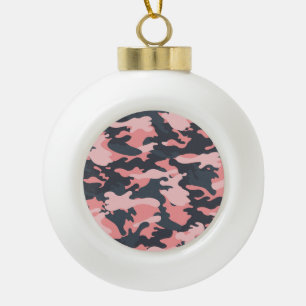 Adorno De Cerámica Tipo Bola Camuflaje rosado: patrón de cosecha clásico