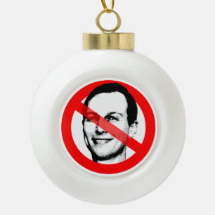 Adorno De Cerámica Tipo Bola Cara Anti Jared Kushner Tacheada