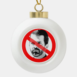 Adorno De Cerámica Tipo Bola Cara tachada anti Donald Trump Jr.