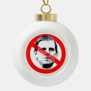 Adorno De Cerámica Tipo Bola Cara tachada anti Eric Trump