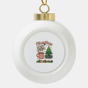 Adorno De Cerámica Tipo Bola Caramelos de Navidad Cacao Caos Árbol Taza Regalo