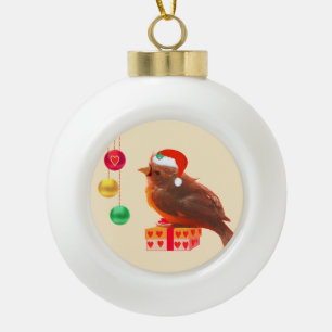 Adorno De Cerámica Tipo Bola Carol Little Bird