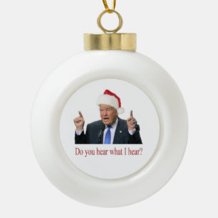 Adorno De Cerámica Tipo Bola Carol, Navidades de Trump: ¿oyes lo que oigo?