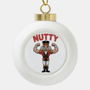 Adorno De Cerámica Tipo Bola Cascanueces divertido de Navidad Fitness natural d