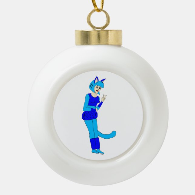 Adorno De Cerámica Tipo Bola catadora (Anverso)