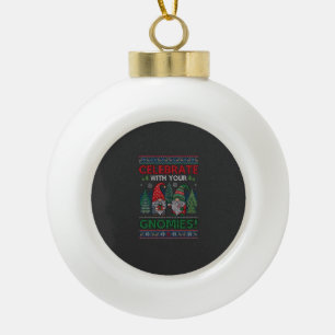 Adorno De Cerámica Tipo Bola Celebrar Gnomies Navidad Gnomos Árboles Reno