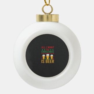 Adorno De Cerámica Tipo Bola Cerveza de Navidad Fiesta de Navidad