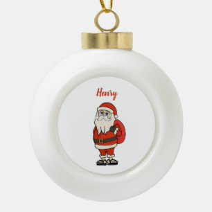 Adorno De Cerámica Tipo Bola Chanclas de Navidad de Papá Noel personalizadas
