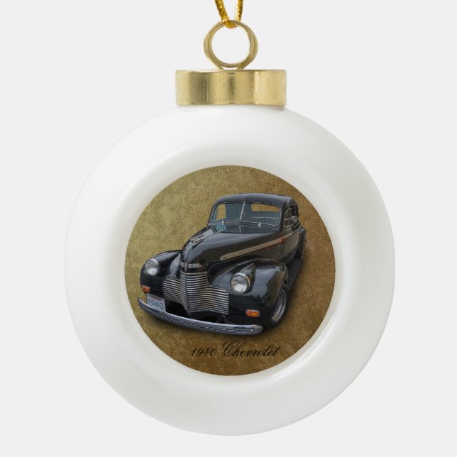 ADORNO DE CERÁMICA TIPO BOLA CHEVROLET 1940 (Anverso)
