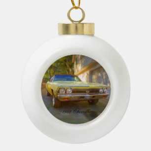 ADORNO DE CERÁMICA TIPO BOLA CHEVROLET 1968 CHEVELLE SS