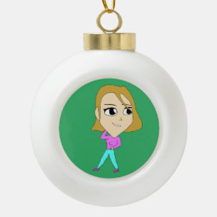 Adorno De Cerámica Tipo Bola chibi