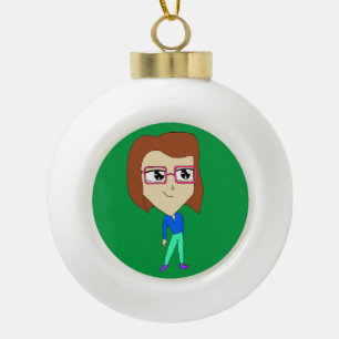 Adorno De Cerámica Tipo Bola chibi