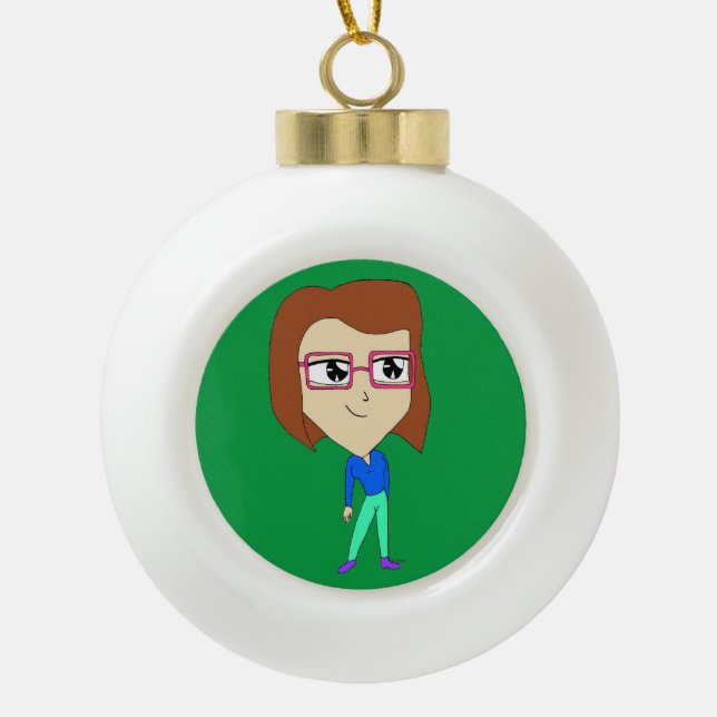 Adorno De Cerámica Tipo Bola chibi (Anverso)