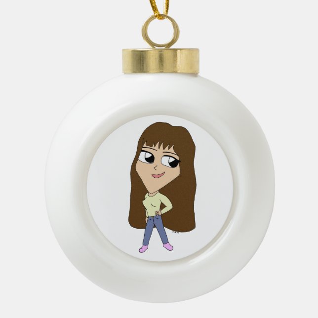 Adorno De Cerámica Tipo Bola chibi (Anverso)