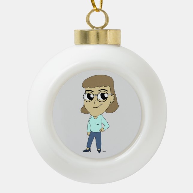 Adorno De Cerámica Tipo Bola chibi (Anverso)