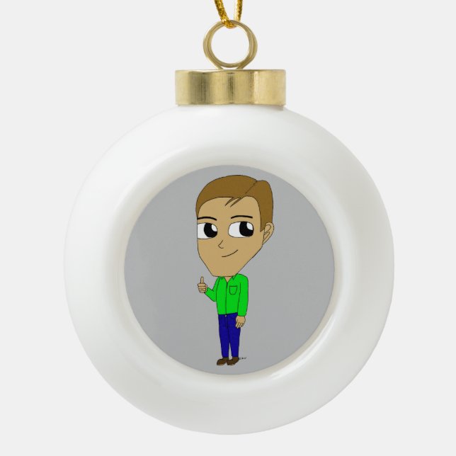 Adorno De Cerámica Tipo Bola chibi (Anverso)