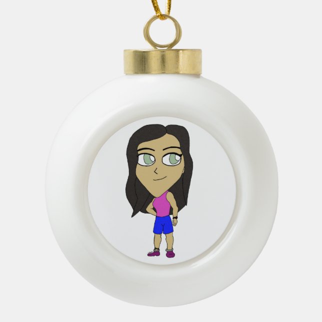 Adorno De Cerámica Tipo Bola chibi (Anverso)