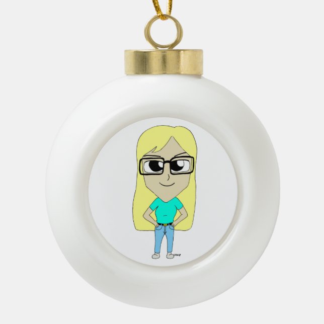 Adorno De Cerámica Tipo Bola chibi (Anverso)